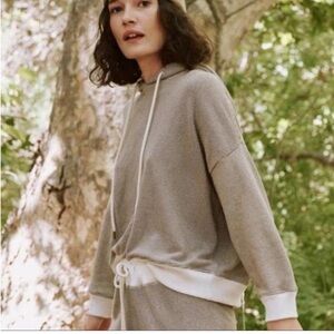 The GREAT. Teammate Striped Oversized Hoodie Sweatshirt Women's Size 1-Small